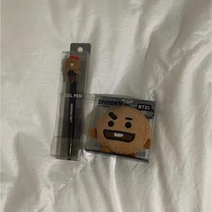 BT21 Bag Charm and Gel Pen